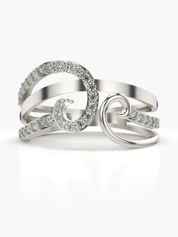 Valanova - Sterling Silver Plated with White Gold and Certified Lab Grown Diamond 0.37Cts