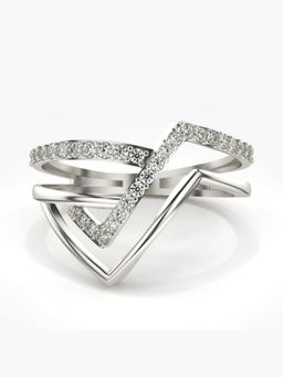 Valanova - Sterling Silver Plated with White Gold and Certified Lab Grown Diamond 0.29Cts
