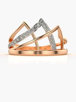 Valanova - Sterling Silver Plated with Rose Gold and Certified Lab Grown Diamond 0.19Cts