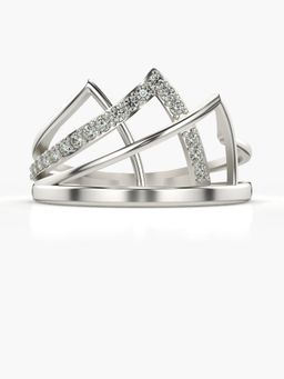 Valanova - Sterling Silver Plated with White Gold and Certified Lab Grown Diamond 0.19Cts