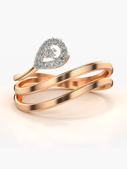 Valanova - Sterling Silver Plated with Rose Gold and Certified Lab Grown Diamond 0.10Cts