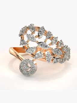 Valanova - Sterling Silver Plated with Rose Gold and Certified Lab Grown Diamond 0.47Cts