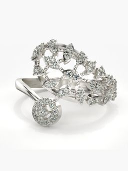Valanova - Sterling Silver Plated with White Gold and Certified Lab Grown Diamond 0.47Cts