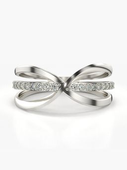 Valanova - Sterling Silver Plated with White Gold and Certified Lab Grown Diamond 0.22Cts