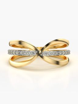 Valanova - Sterling Silver Plated with Yellow Gold and Certified Lab Grown Diamond 0.22Cts