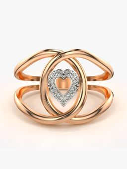 Valanova - Sterling Silver Plated with Rose Gold and Certified Lab Grown Diamond 0.12Cts