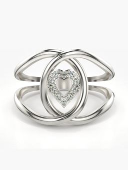 Valanova - Sterling Silver Plated with White Gold and Certified Lab Grown Diamond 0.12Cts