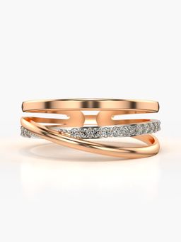 Valanova - Sterling Silver Plated with Rose Gold and Certified Lab Grown Diamond 0.16Cts