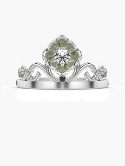 Valanova - Sterling Silver Plated with White Gold and Certified Lab Grown Diamond 0.11Cts
