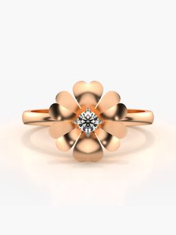 Valanova - Sterling Silver Plated with Rose Gold and Certified Lab Grown Diamond 0.11Cts