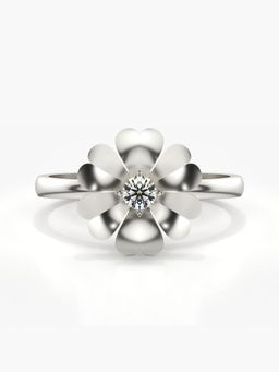 Valanova - Sterling Silver Plated with White Gold and Certified Lab Grown Diamond 0.11Cts