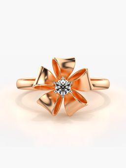 Valanova - Sterling Silver Plated with Rose Gold and Certified Lab Grown Diamond 0.11Cts