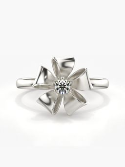 Valanova - Sterling Silver Plated with White Gold and Certified Lab Grown Diamond 0.11Cts