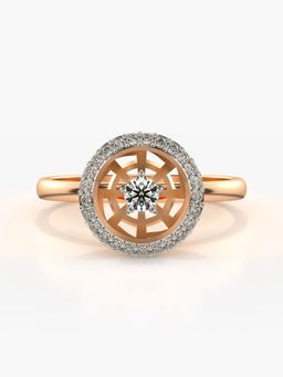 Valanova - Sterling Silver Plated with Rose Gold and Certified Lab Grown Diamond 0.27Cts