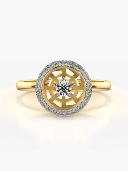 Valanova - Sterling Silver Plated with Yellow Gold and Certified Lab Grown Diamond 0.27Cts