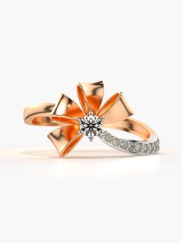 Valanova - Sterling Silver Plated with Rose Gold and Certified Lab Grown Diamond 0.19Cts