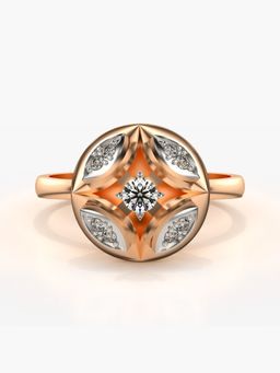 Valanova - Sterling Silver Plated with Rose Gold and Certified Lab Grown Diamond 0.18Cts