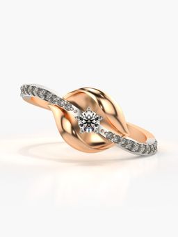 Valanova - Sterling Silver Plated with Rose Gold and Certified Lab Grown Diamond 0.27Cts