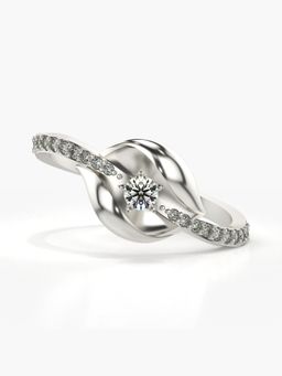 Valanova - Sterling Silver Plated with White Gold and Certified Lab Grown Diamond 0.27Cts