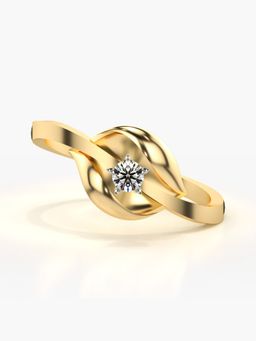 Valanova - Sterling Silver Plated with Yellow Gold and Certified Lab Grown Diamond 0.11Cts