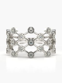 Valanova - Sterling Silver Plated with White Gold and Certified Lab Grown Diamond 0.31Cts