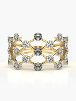 Valanova - Sterling Silver Plated with Yellow Gold and Certified Lab Grown Diamond 0.31Cts