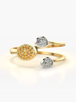 Valanova - Sterling Silver Plated with Yellow Gold and Certified Lab Grown Diamond 0.06Cts