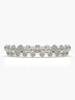 Valanova - Sterling Silver Plated with White Gold and Certified Lab Grown Diamond 0.31Cts