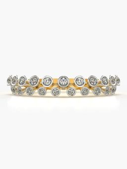 Valanova - Sterling Silver Plated with Yellow Gold and Certified Lab Grown Diamond 0.31Cts
