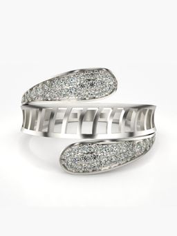 Valanova - Sterling Silver Plated with White Gold and Certified Lab Grown Diamond 0.40Cts