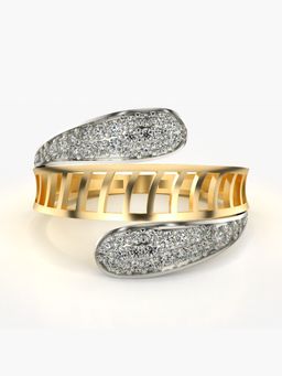 Valanova - Sterling Silver Plated with Yellow Gold and Certified Lab Grown Diamond 0.40Cts