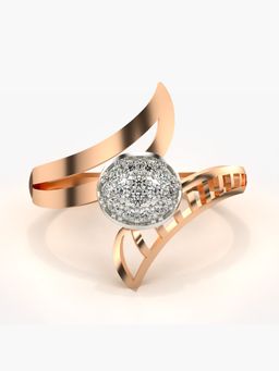 Valanova - Sterling Silver Plated with Rose Gold and Certified Lab Grown Diamond 0.17Cts
