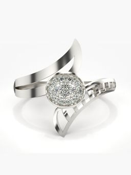 Valanova - Sterling Silver Plated with White Gold and Certified Lab Grown Diamond 0.17Cts