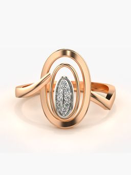 Valanova - Sterling Silver Plated with Rose Gold and Certified Lab Grown Diamond 0.07Cts