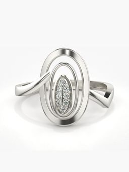 Valanova - Sterling Silver Plated with White Gold and Certified Lab Grown Diamond 0.07Cts
