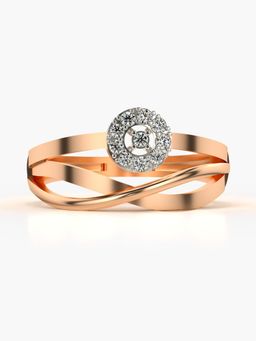 Valanova - Sterling Silver Plated with Rose Gold and Certified Lab Grown Diamond 0.13Cts