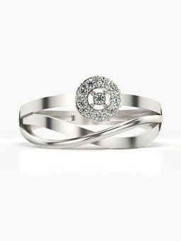 Valanova - Sterling Silver Plated with White Gold and Certified Lab Grown Diamond 0.13Cts