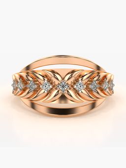 Valanova - Sterling Silver Plated with Rose Gold and Certified Lab Grown Diamond 0.12Cts