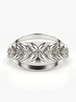 Valanova - Sterling Silver Plated with White Gold and Certified Lab Grown Diamond 0.12Cts