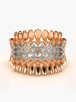 Valanova - Sterling Silver Plated with Rose Gold and Certified Lab Grown Diamond 0.30Cts