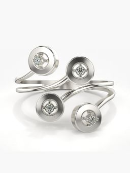 Valanova - Sterling Silver Plated with White Gold and Certified Lab Grown Diamond 0.06Cts