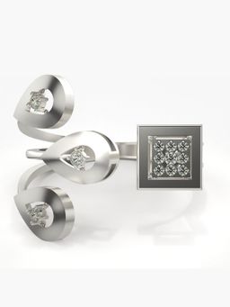 Valanova - Sterling Silver Plated with White Gold and Certified Lab Grown Diamond 0.11Cts