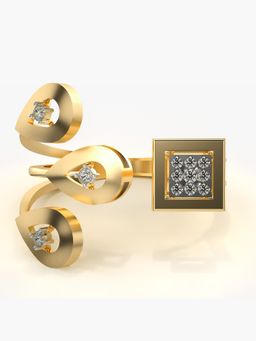 Valanova - Sterling Silver Plated with Yellow Gold and Certified Lab Grown Diamond 0.11Cts
