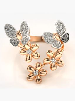 Valanova - Sterling Silver Plated with Rose Gold and Certified Lab Grown Diamond 0.40Cts