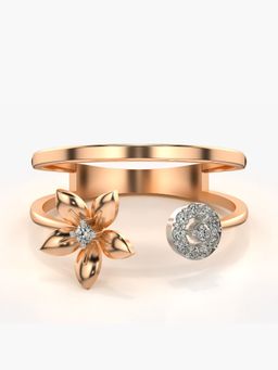 Valanova - Sterling Silver Plated with Rose Gold and Certified Lab Grown Diamond 0.10Cts
