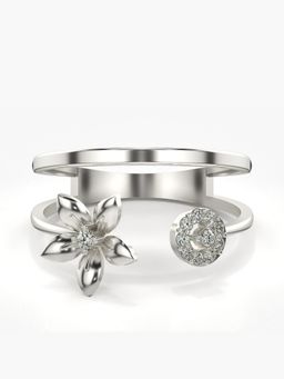 Valanova - Sterling Silver Plated with White Gold and Certified Lab Grown Diamond 0.10Cts