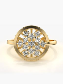 Valanova - Sterling Silver Plated with Yellow Gold and Certified Lab Grown Diamond 0.25Cts