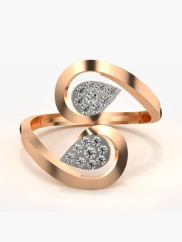 Valanova - Sterling Silver Plated with Rose Gold and Certified Lab Grown Diamond 0.24Cts