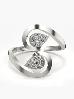 Valanova - Sterling Silver Plated with White Gold and Certified Lab Grown Diamond 0.24Cts