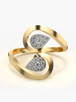 Valanova - Sterling Silver Plated with Yellow Gold and Certified Lab Grown Diamond 0.24Cts